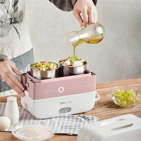 small bear electric lunch box|heated lunch box with timer.